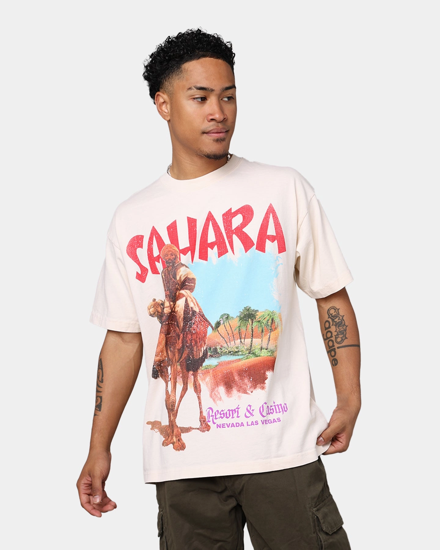 American Thrift Sahara Casino Vintage T-Shirt White Fashionable Option