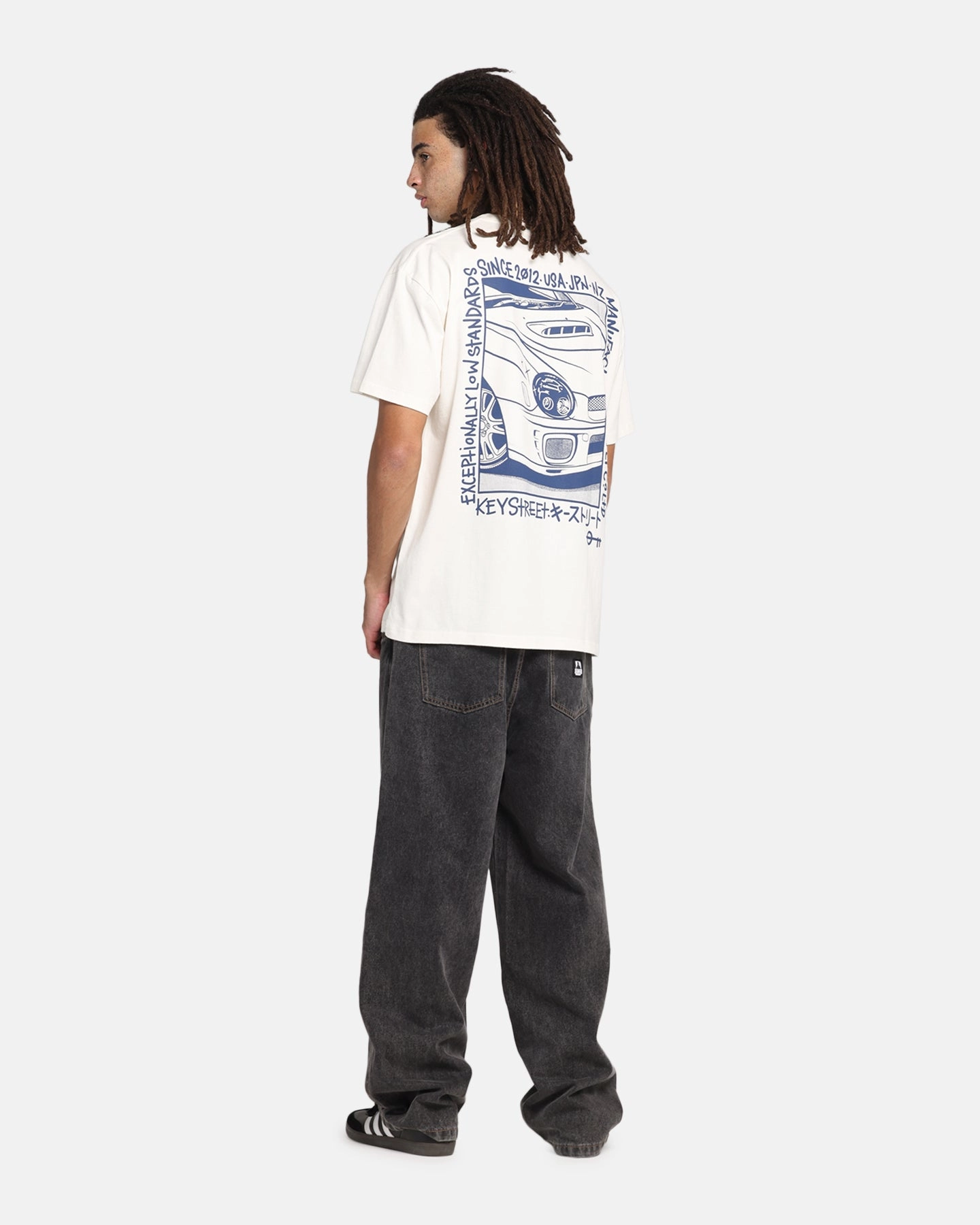Modern innovation Spandex Enhanced Elasticity Key Street Halftone T-Shirt Off White