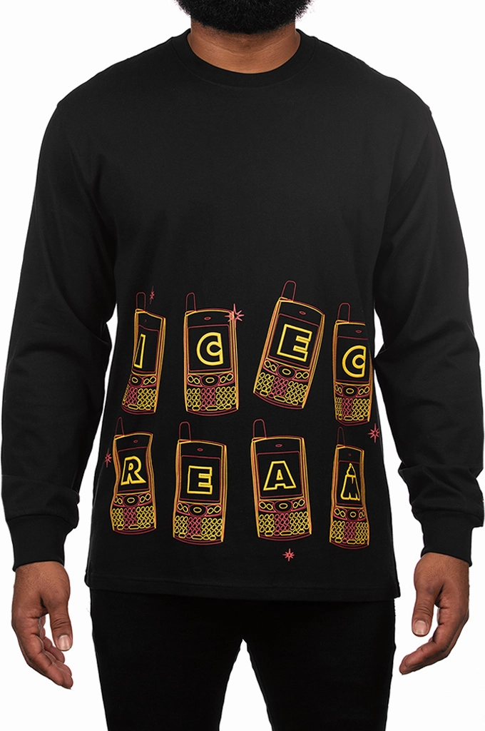 Minimalist Look crew neck Icecream Call My Bluff Long Sleeve Tee