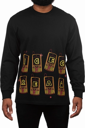 Fuzz Free Surface Icecream Call My Bluff Long Sleeve Tee