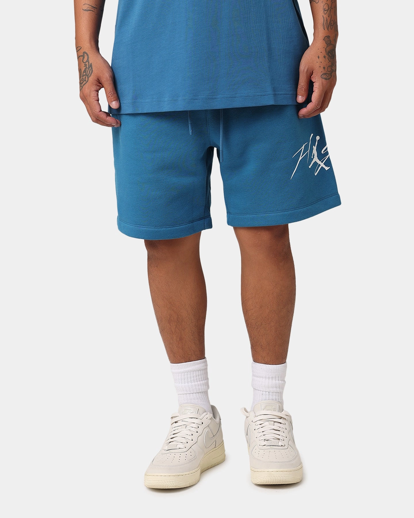 Jordan Essential Brooklyn Fleece Harbour Shorts Industrial Blue Windproof Design