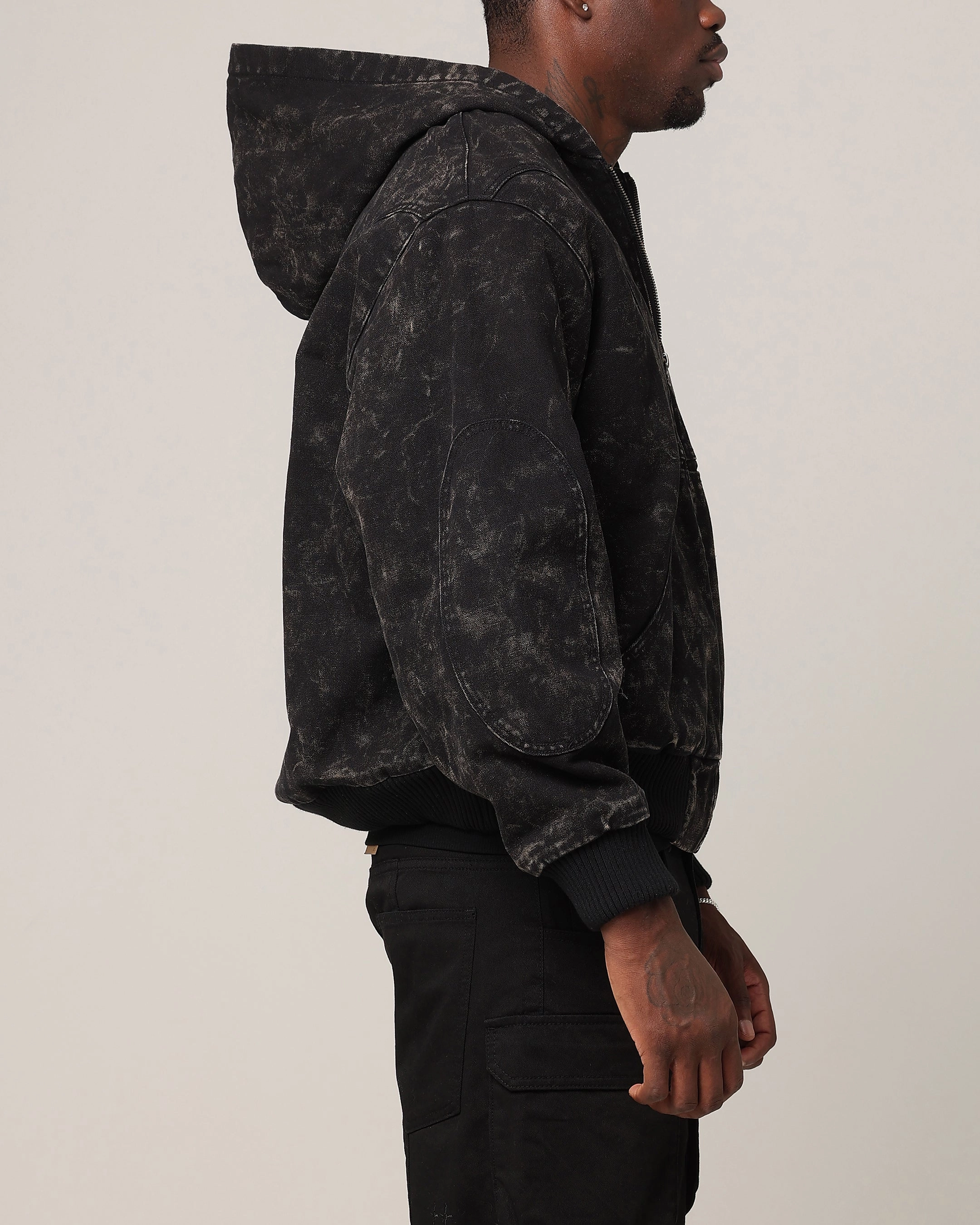 Saint Morta Onyx Workwear Jacket Black Wash suburban residents