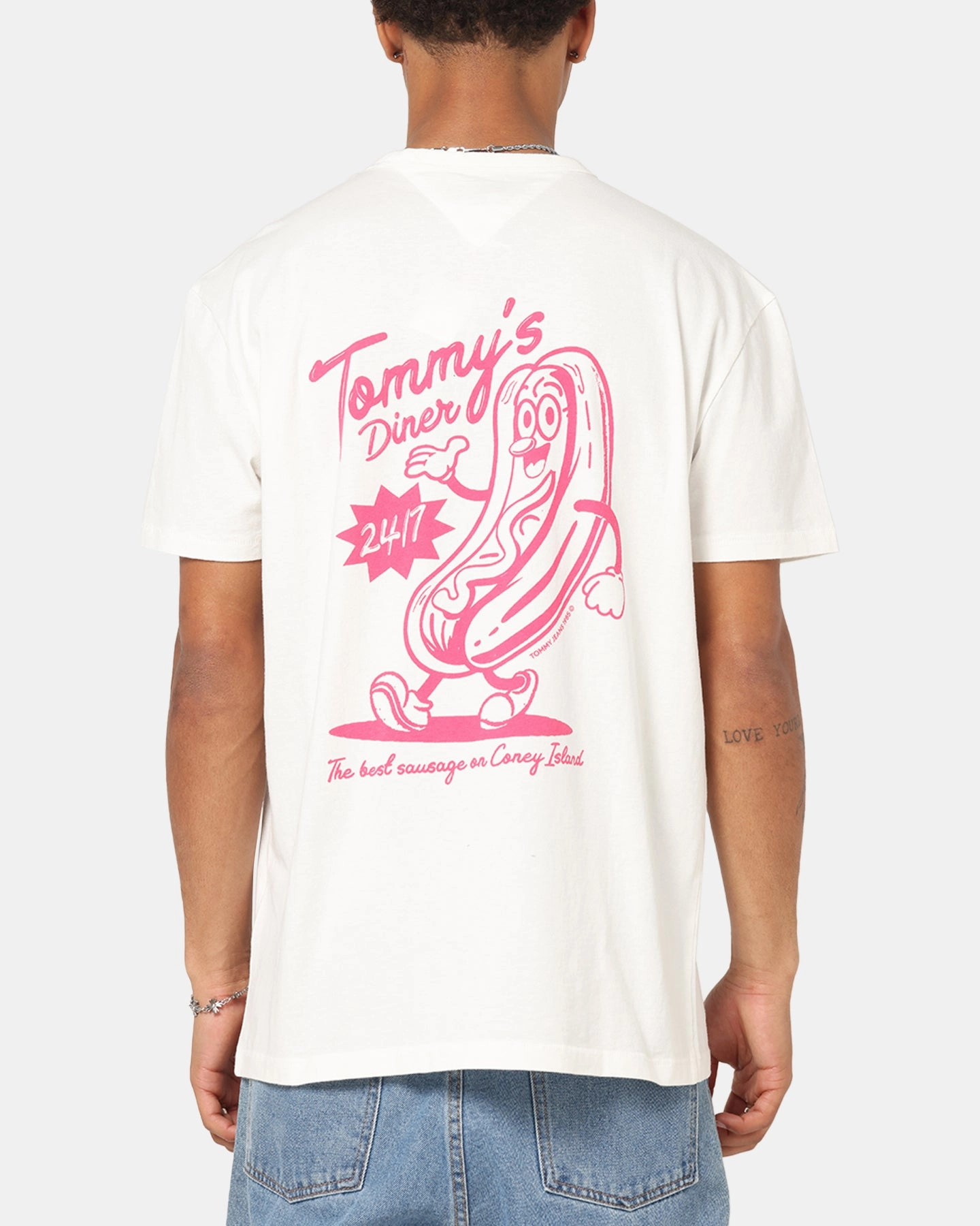 Tommy Jeans Regular Novelty Fair T-Shirt Ecru Casual Look Wear