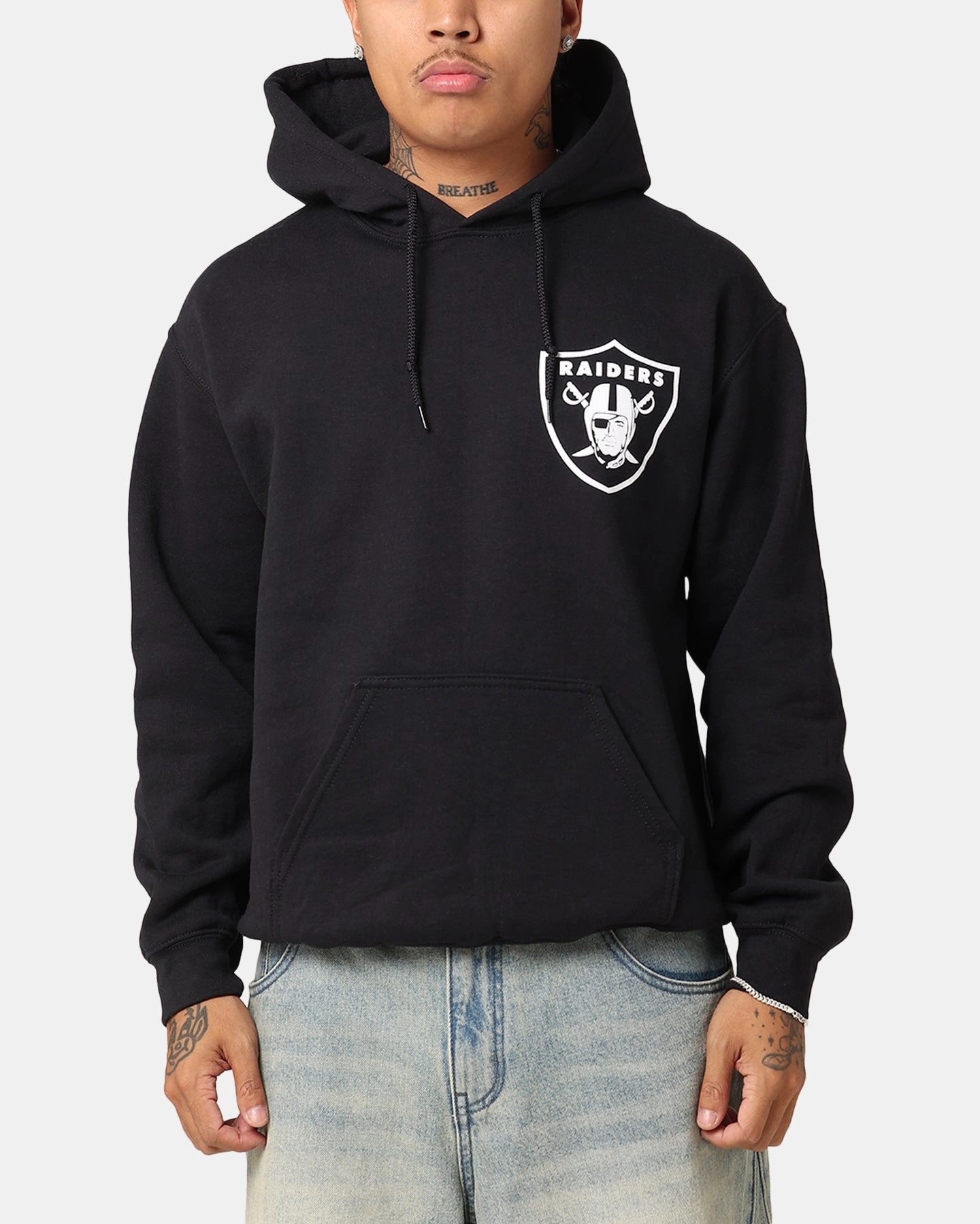 Majestic Athletic Las Vegas Raiders Arch Stack Hoodie Black Eco friendly materials