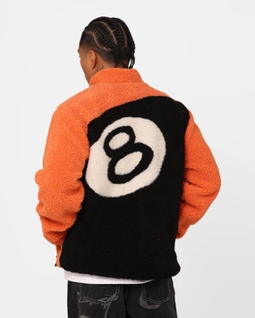 Stussy Ball Fleece Reversible Jacket Orange/Black Promulgate