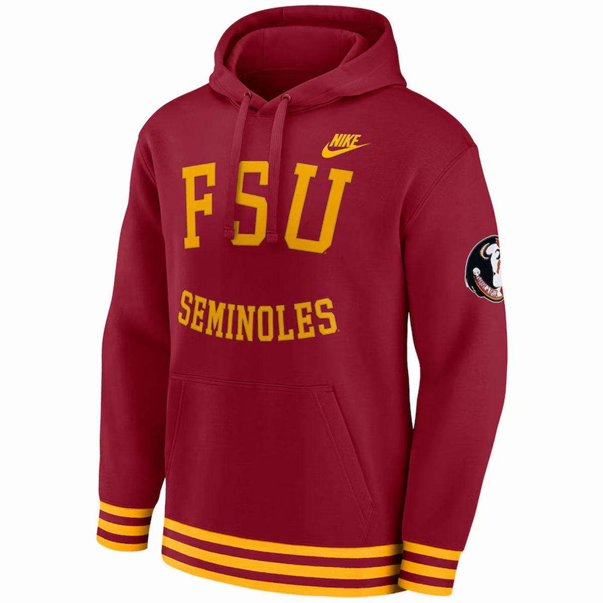 Business casual Nike Men's Vault FSU Seminoles/Seminole Logo Legacy Retro Hood - Crimson