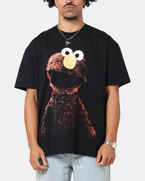 American Thrift X Sesame Street Elmo Grail Heavy T-Shirt Black VintageWashEffect