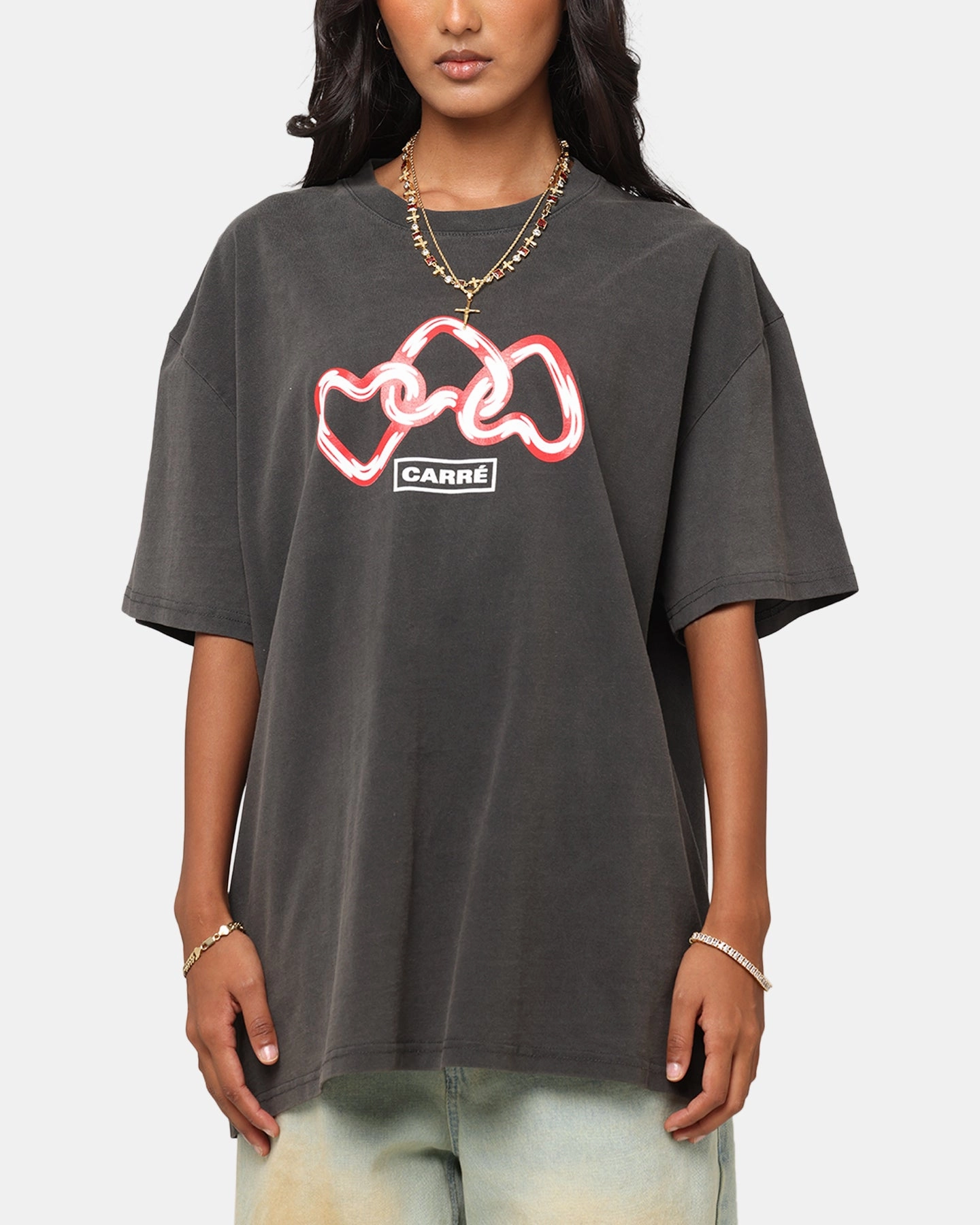 Carre Link T-Shirt Black Wash Non Toxic Materials