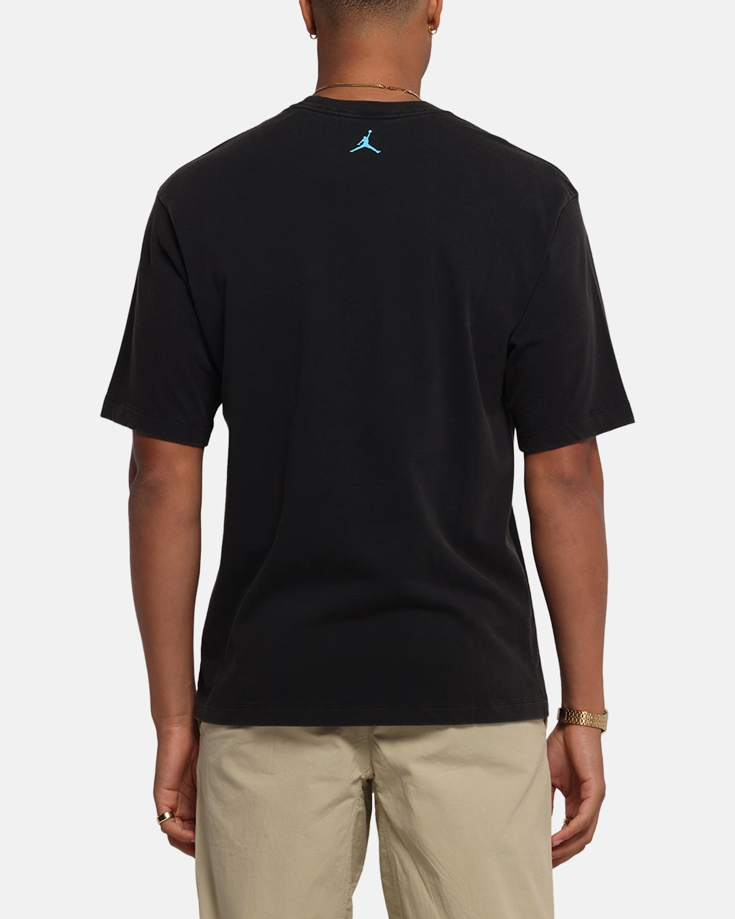 Jordan Flight Essentials Graphic T-Shirt Black/Blue Non Restrictive Silhouette Casual Look Wear