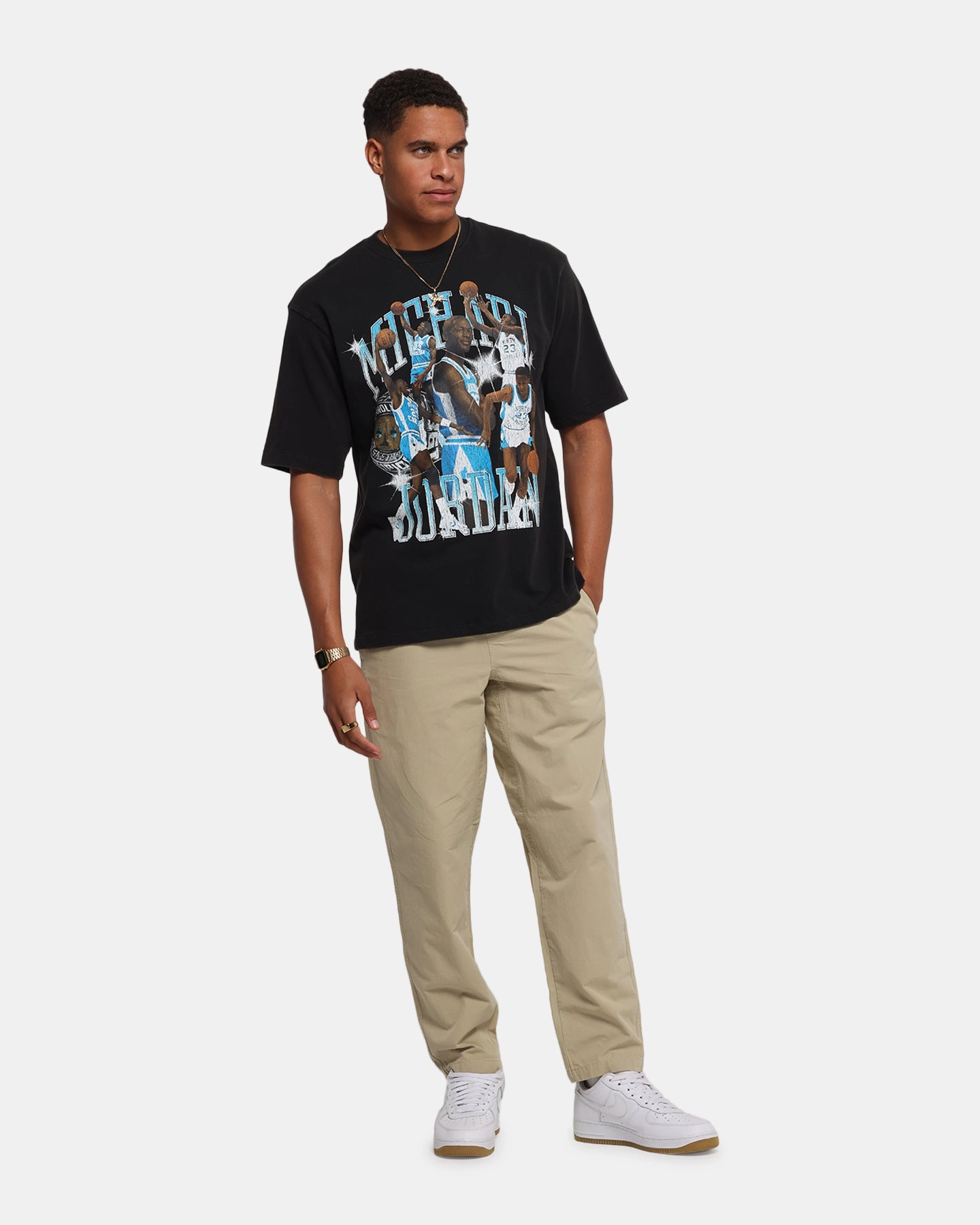 Jordan Flight Essentials Graphic T-Shirt Black/Blue Non Irritating Collar Daily Style Trend
