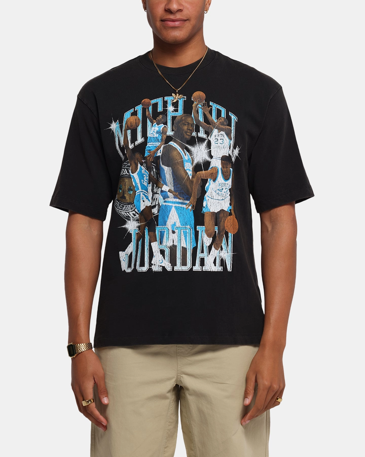 Jordan Flight Essentials Graphic T-Shirt Black/Blue Essential Clothing Simple Comfort Look