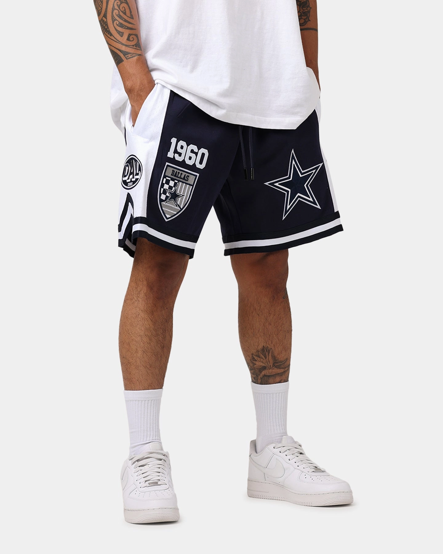 Quick Release Closure No Ride Up Silicone Grip Pro Standard Dallas Cowboys Fast Lane 2.0 Shorts Midnight Navy