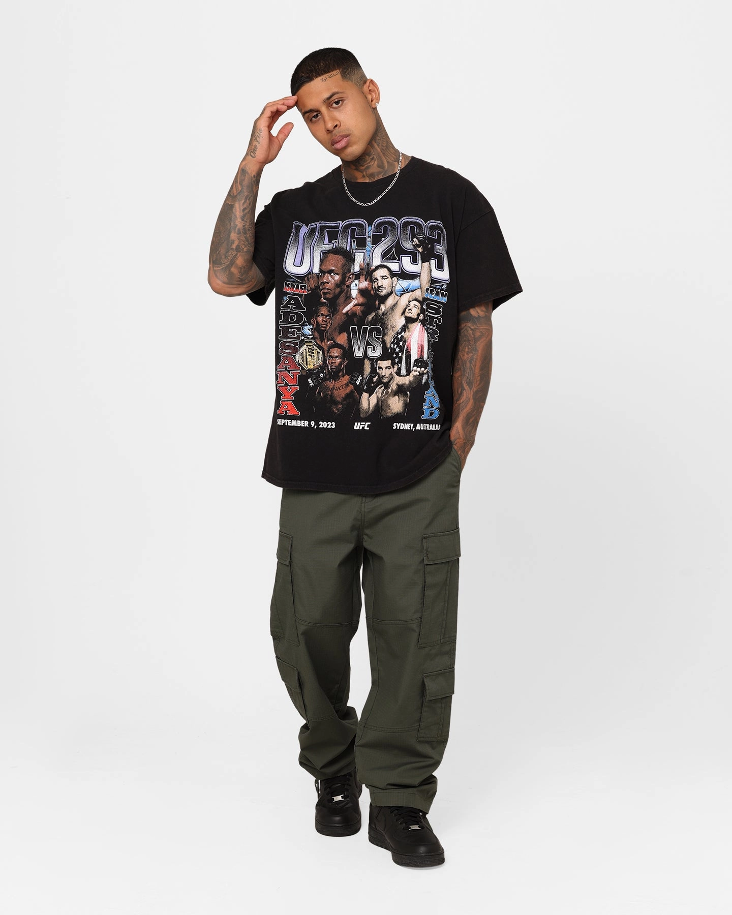 Outdoor Style UFC By Goat Crew 293 Card Vintage T-Shirt Black Wash