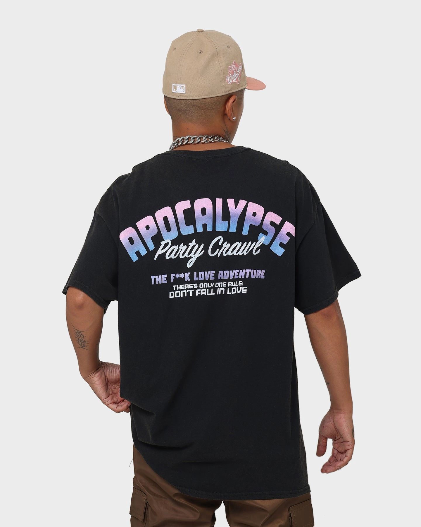 Modern Layer Low Profile Collar Goat Crew X Rick And Morty Apocalypse Vintage T-Shirt Black Wash