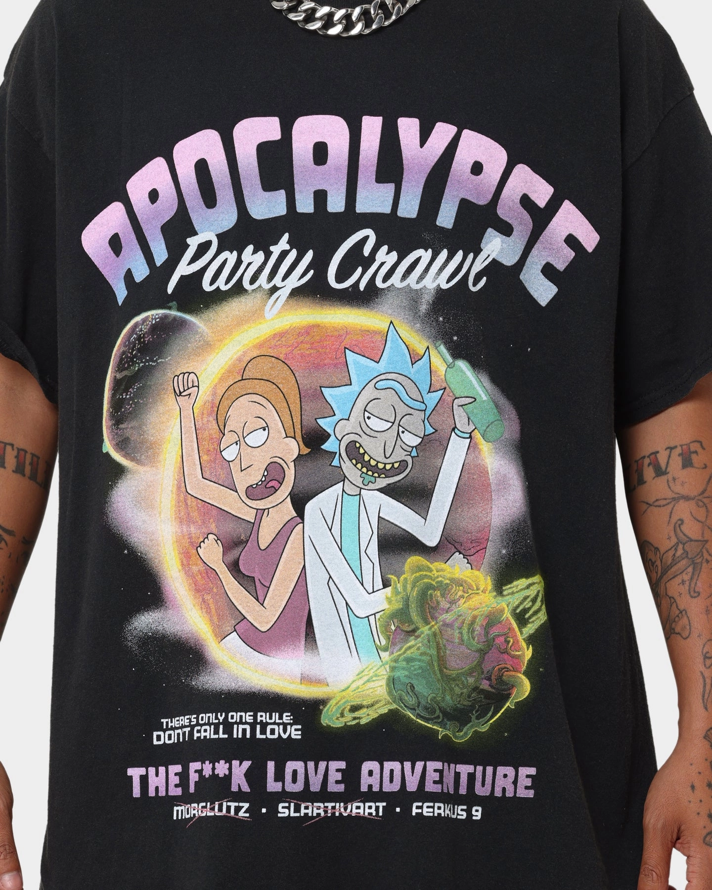Goat Crew X Rick And Morty Apocalypse Vintage T-Shirt Black Wash NeutralTonesCollection Seasonal Wear