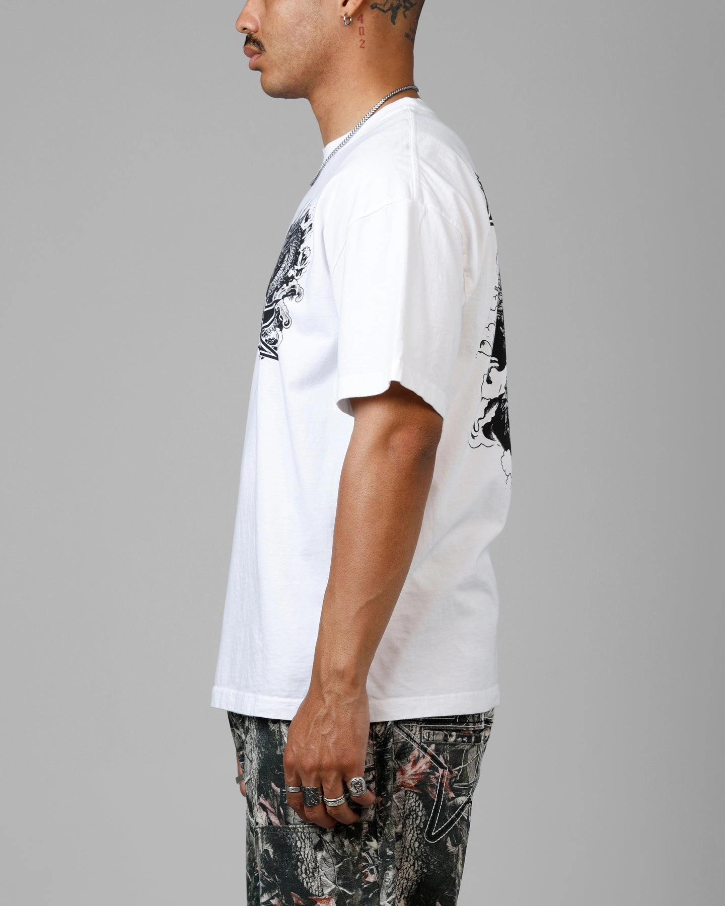 Loiter Draco Born Vintage T-Shirt White Sublimation Resistant Fabric ComfortOptimizedConstruction