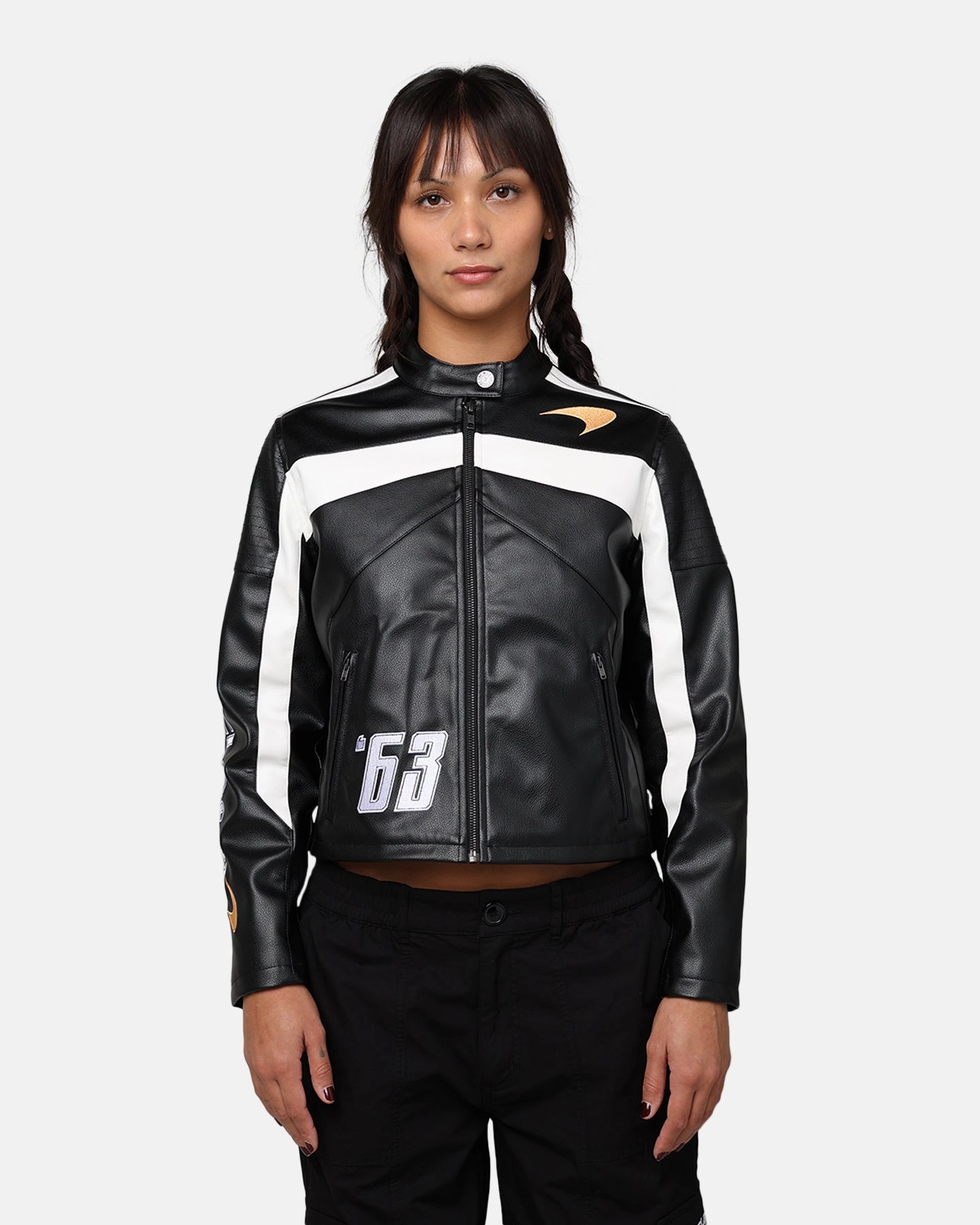 We Are The Wild Collective X McLaren Women's Crop Racing Jacket Black Esteem