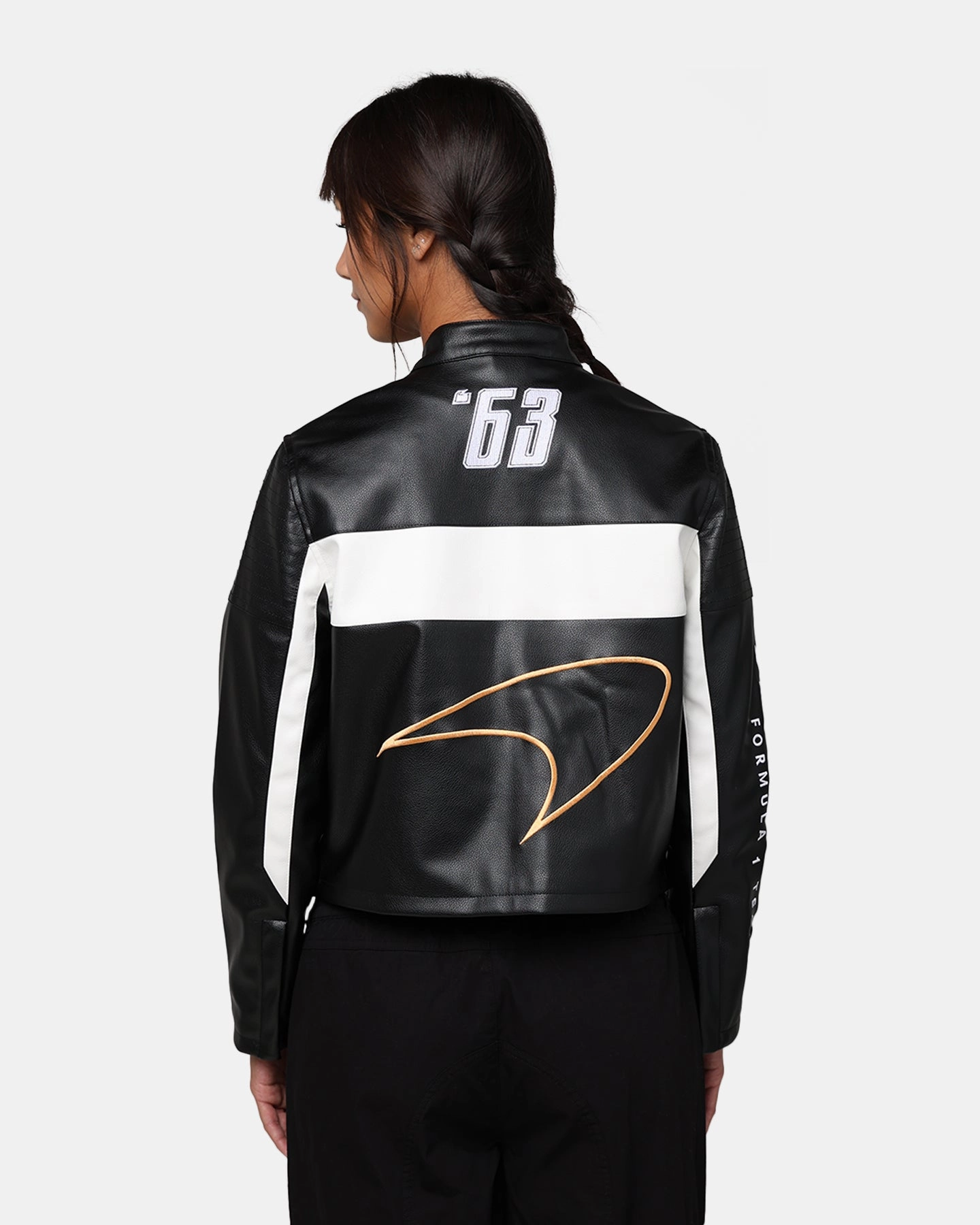 Jog Toothbrush We Are The Wild Collective X McLaren Women's Crop Racing Jacket Black