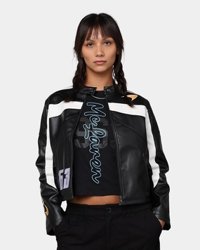 We Are The Wild Collective X McLaren Women's Crop Racing Jacket Black Light Insulation