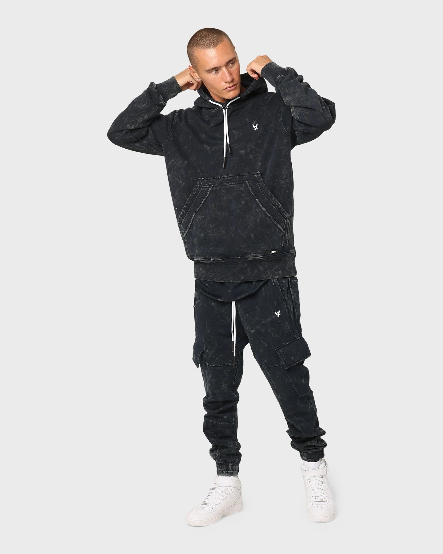 The Anti Order Anti Essential Hoodie Navy Crystal Modern flight travel