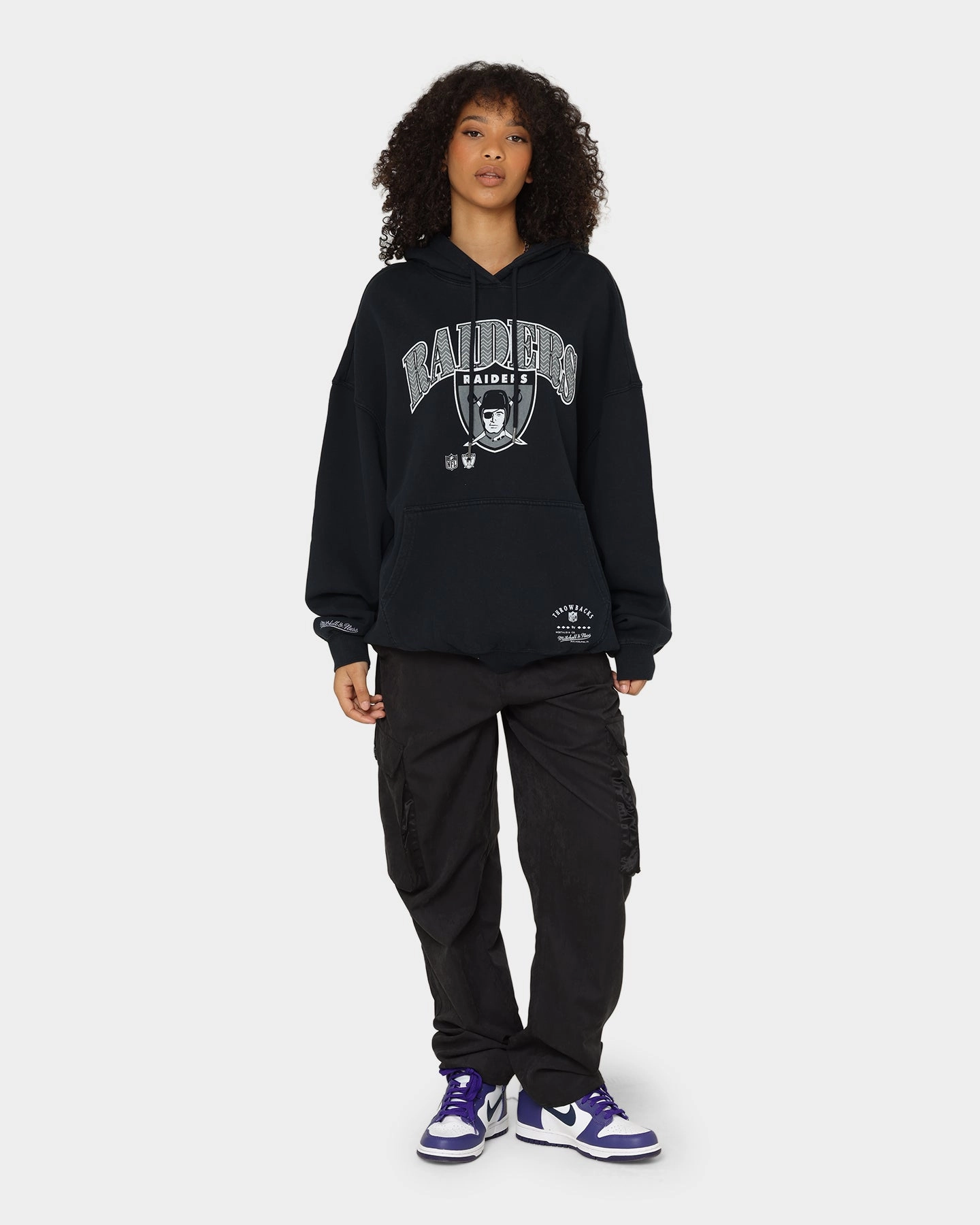 Mitchell & Ness Las Vegas Raiders Point Guard Hoodie Faded Black Compression Friendly Fit