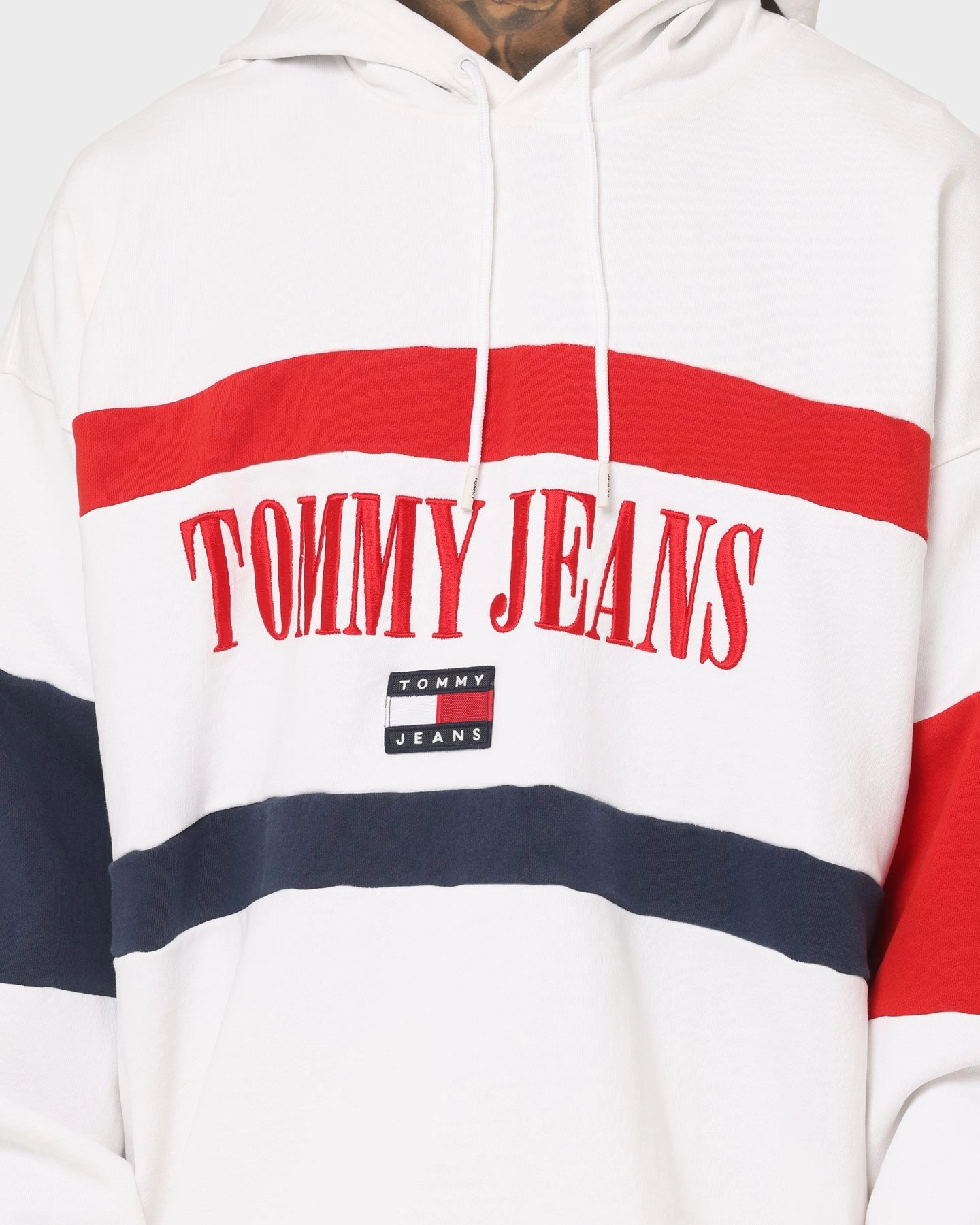 Tommy Jeans Skater Archive Block Hoodie White Weather resistant