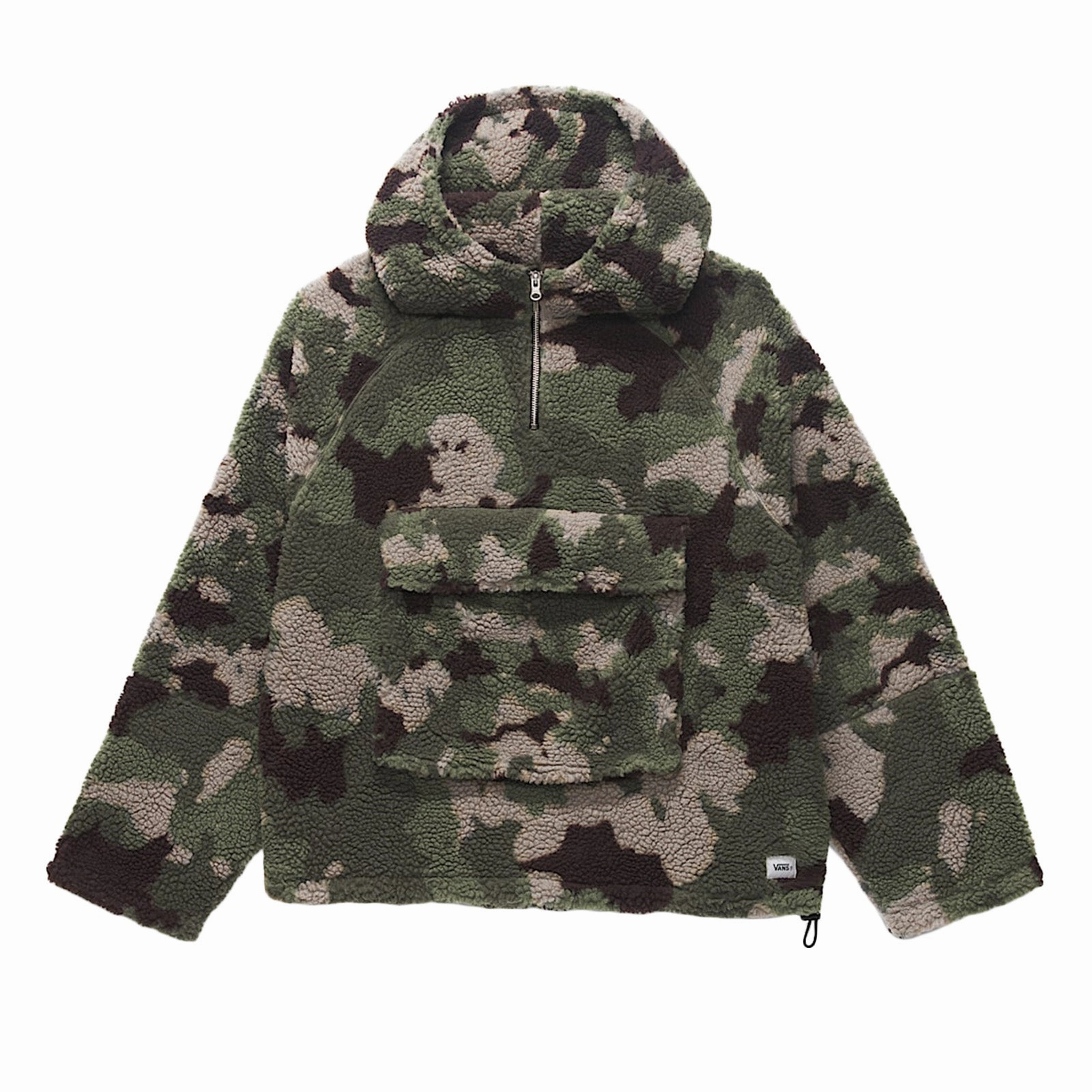 Vans LX Oversized Sherpa Hoodie Classic 'Camo' High Collar Windguard Sustainable Material
