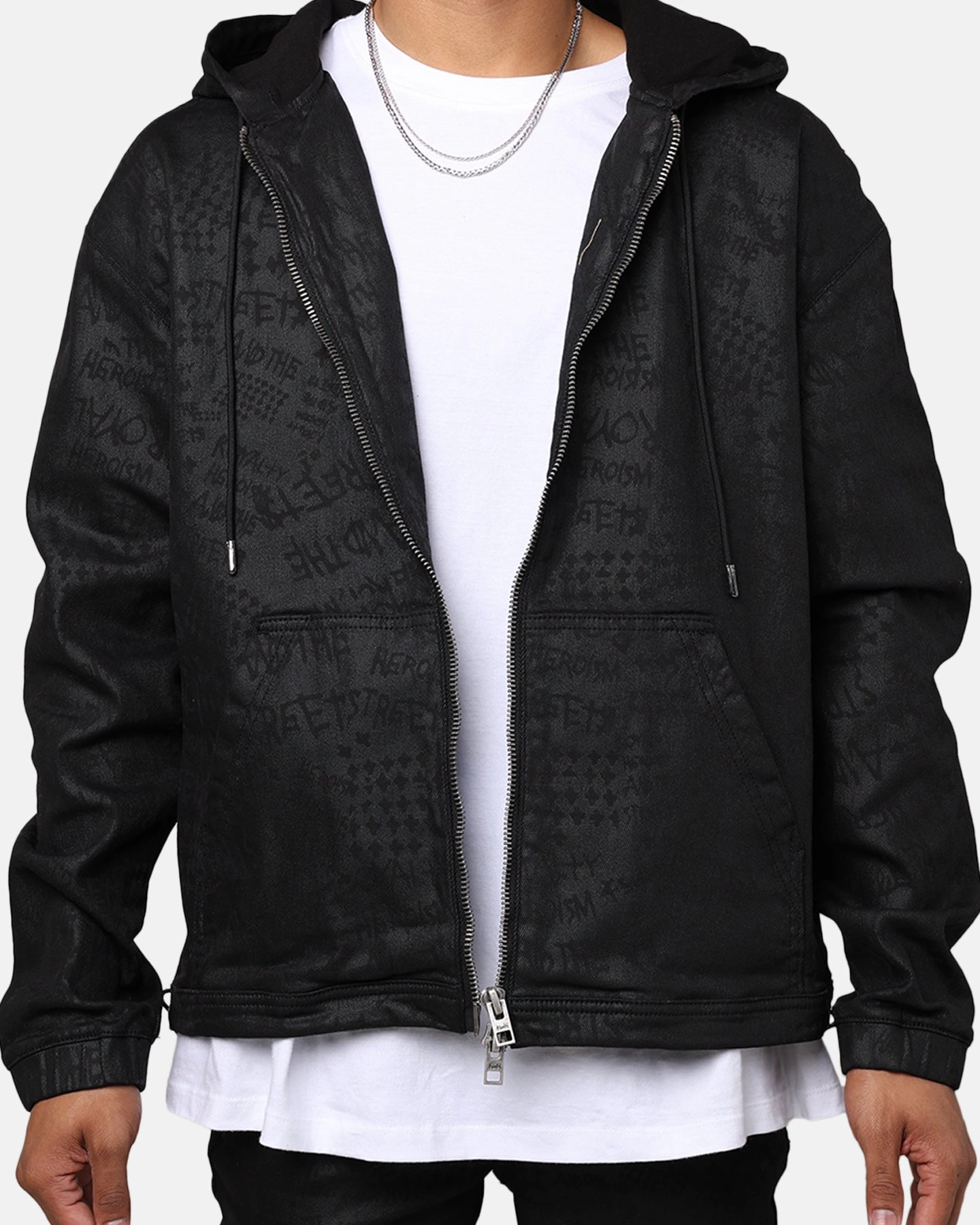 activity Ksubi Zip Grease Hoodie Black