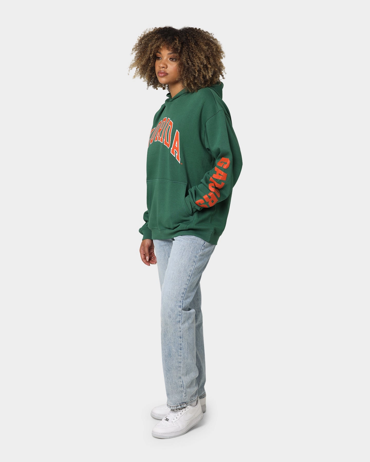 National Collegiate Athletic Association Florida Gators Puff Print Hoodie Kelly Green Multi Pocket Style