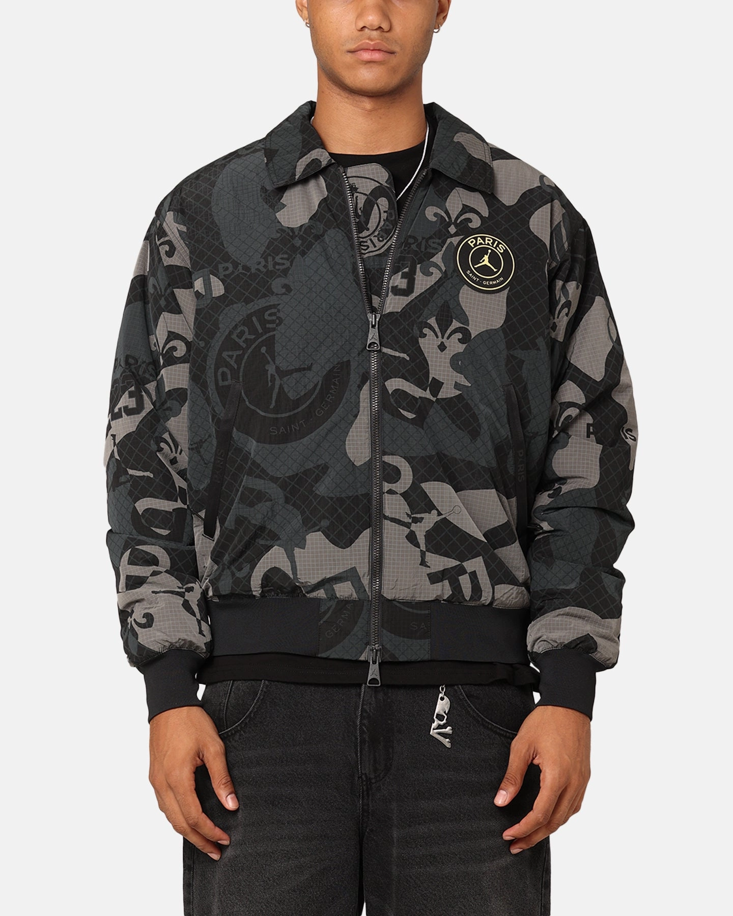 Hooded Jordan X Paris Saint-Germain Jacket Black