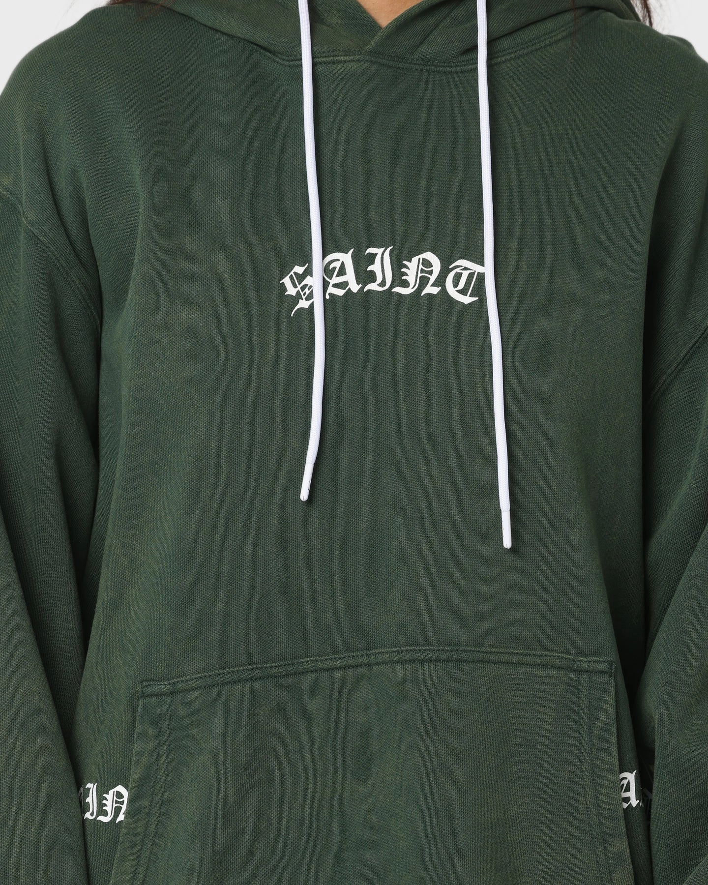Sleeveless Saint Morta Day Of The Dead Hoodie Dark Green
