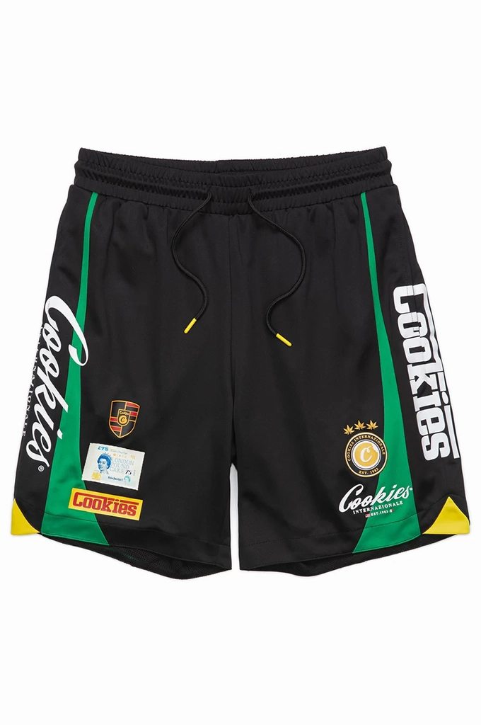 Concert wear Laser Cut Edges Cookies Lake Como Mesh Soccer Shorts