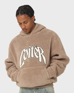Compressed Packaging Heal Loiter Sherpa Hoodie Tan