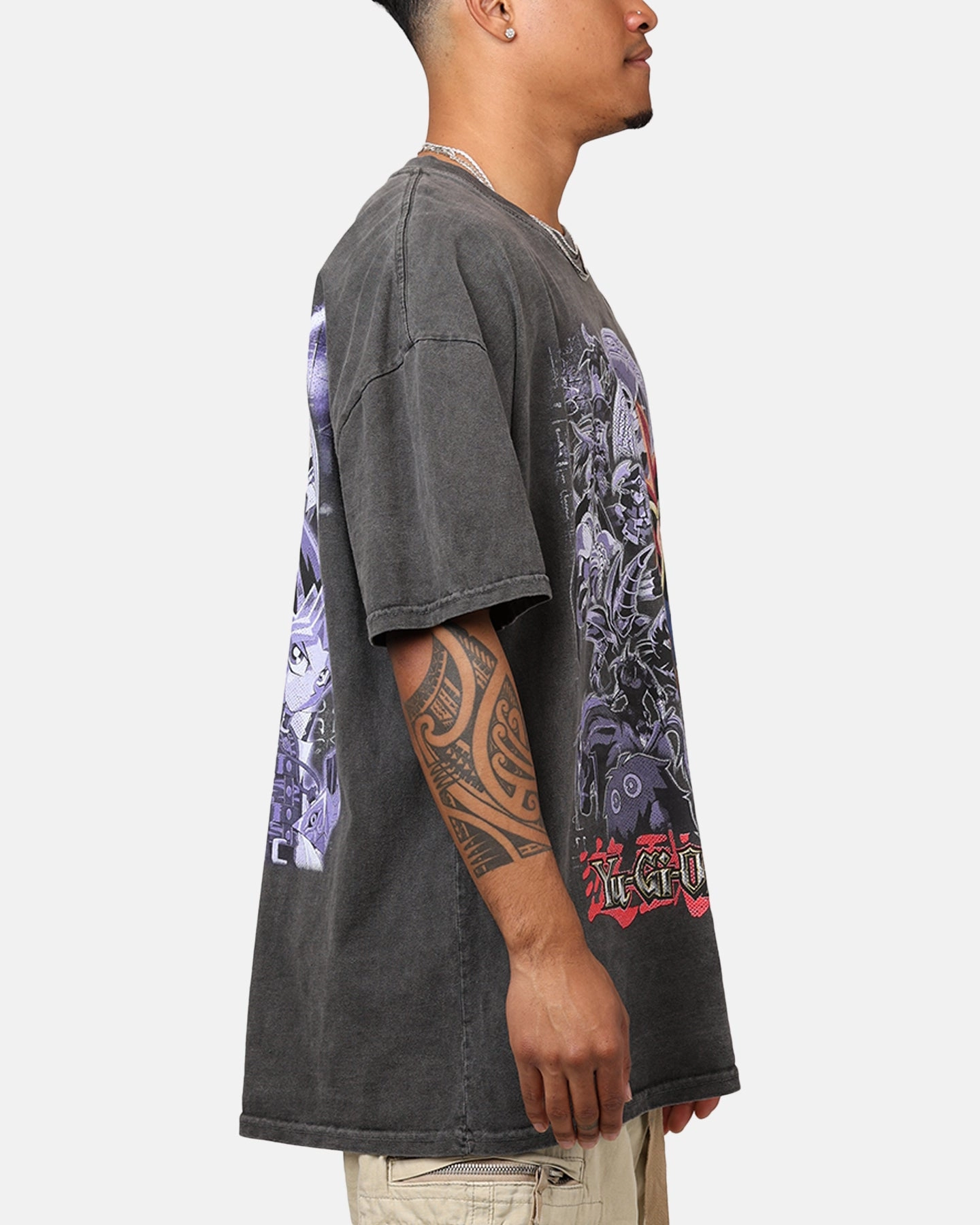 Street Casual Look Goat Crew X Yu-Gi-Oh! Yami Yugi Heavyweight T-Shirt Black Wash