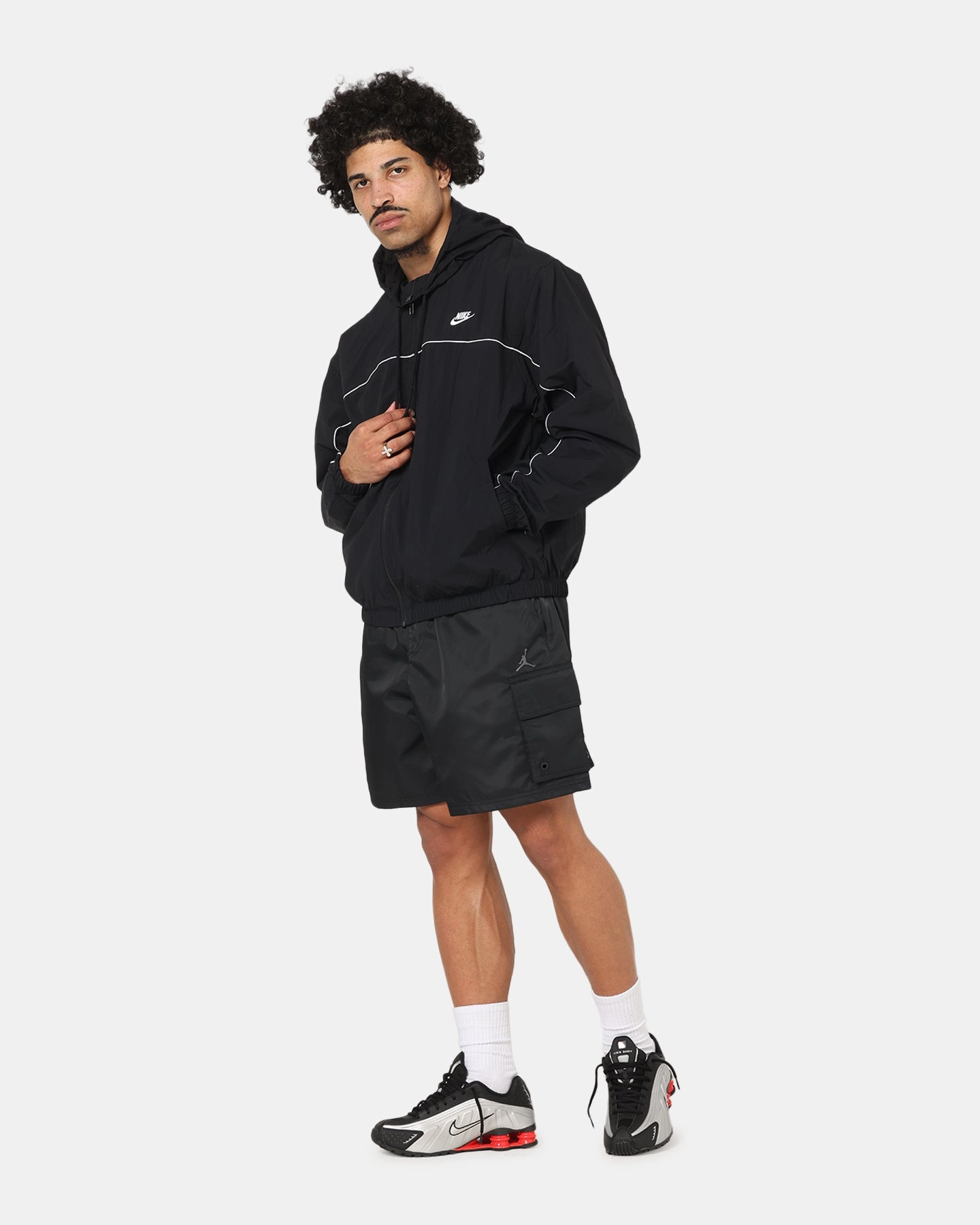 vacation look Jordan Brooklyn Cargo Shorts Black/Iron Grey