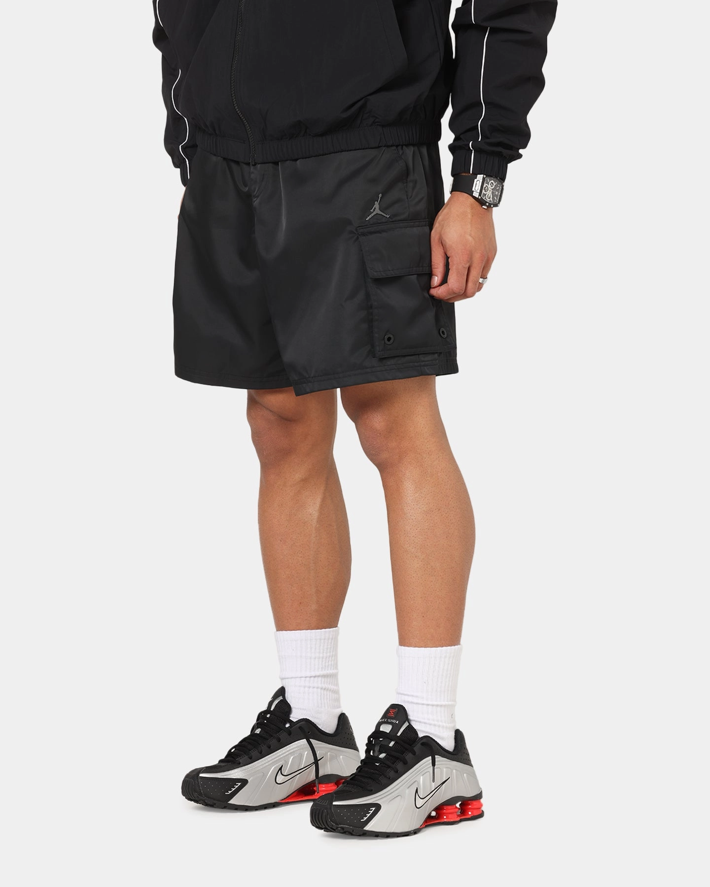 Jordan Brooklyn Cargo Shorts Black/Iron Grey teen clothing Party outfit