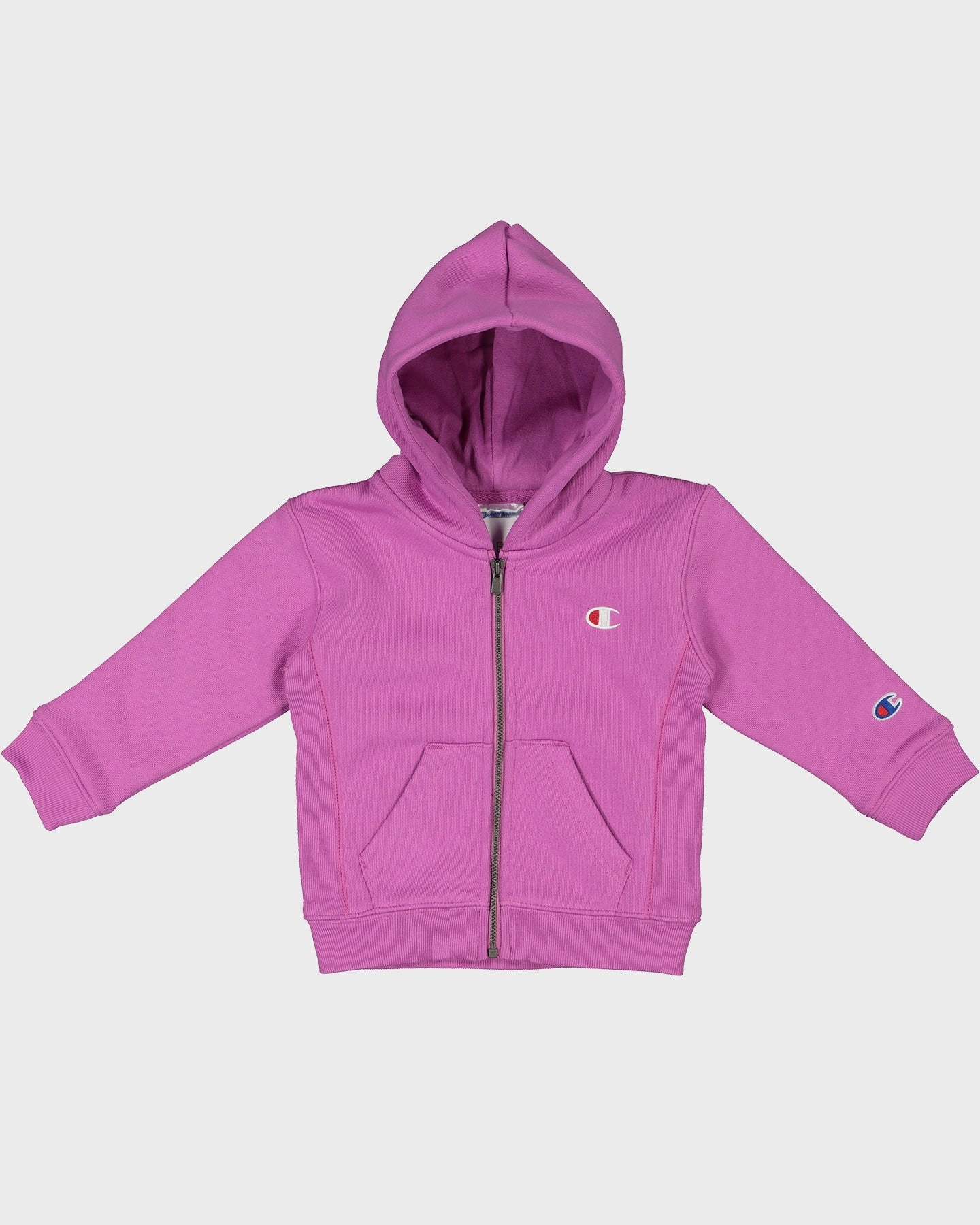 Flex Mobility System Ergonomic Shoulder Design Champion Kids' Reverse Weave Zip Hoodie Our Fave Fuchsia