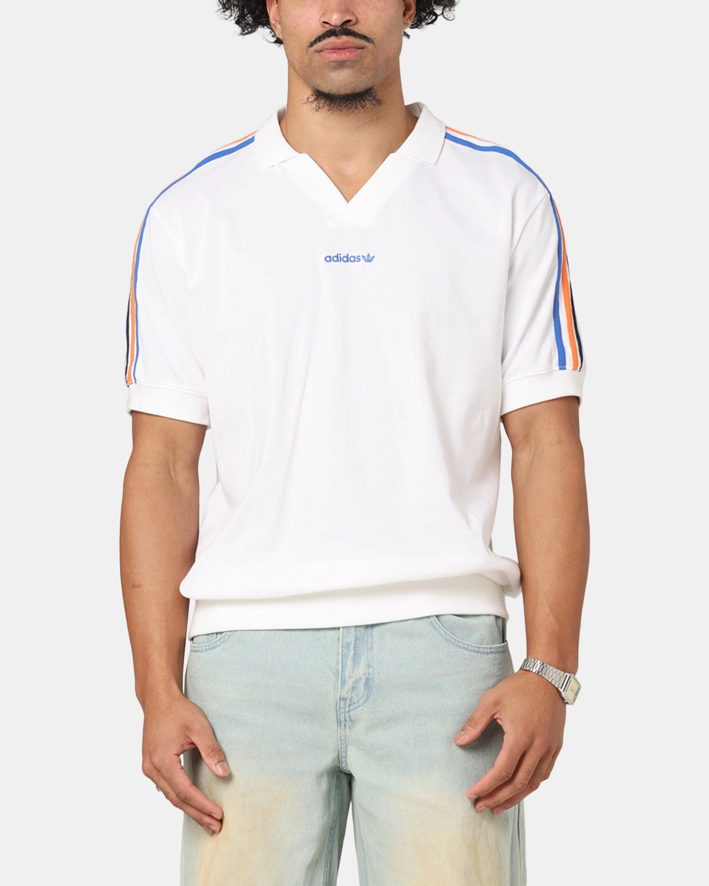 Trendy Colors Versatile Style Adidas Polo T-Shirt White