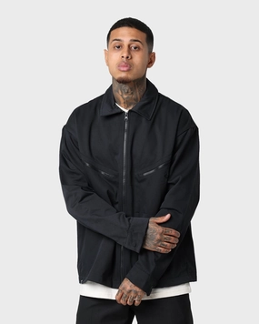 elastic waistband Game Day Adidas Trefoil Twill Blouson Jacket Black
