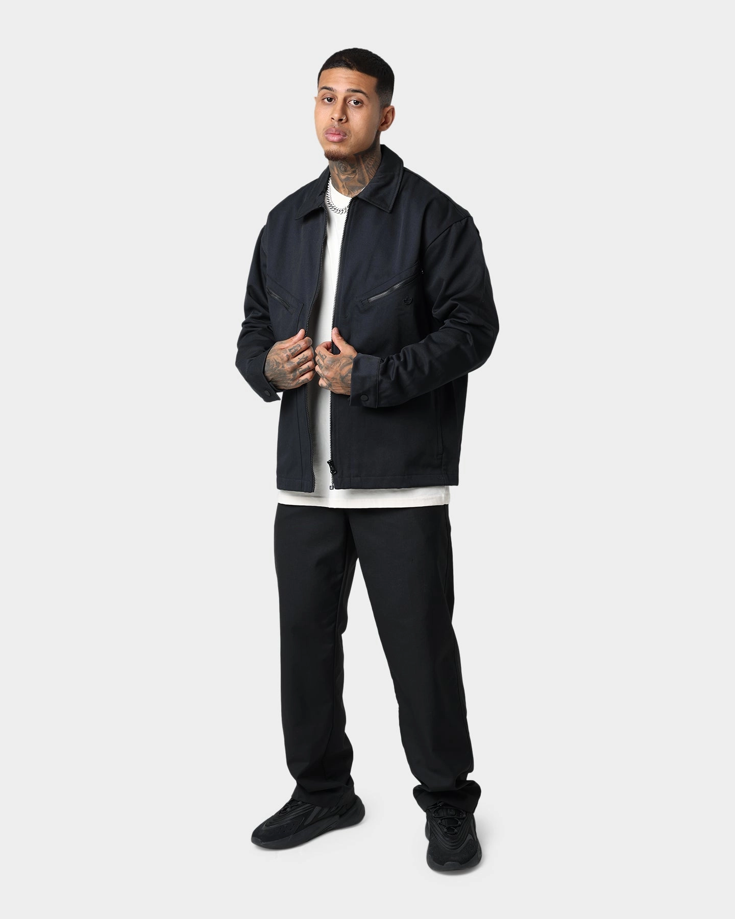 High-Tech Protection Adidas Trefoil Twill Blouson Jacket Black