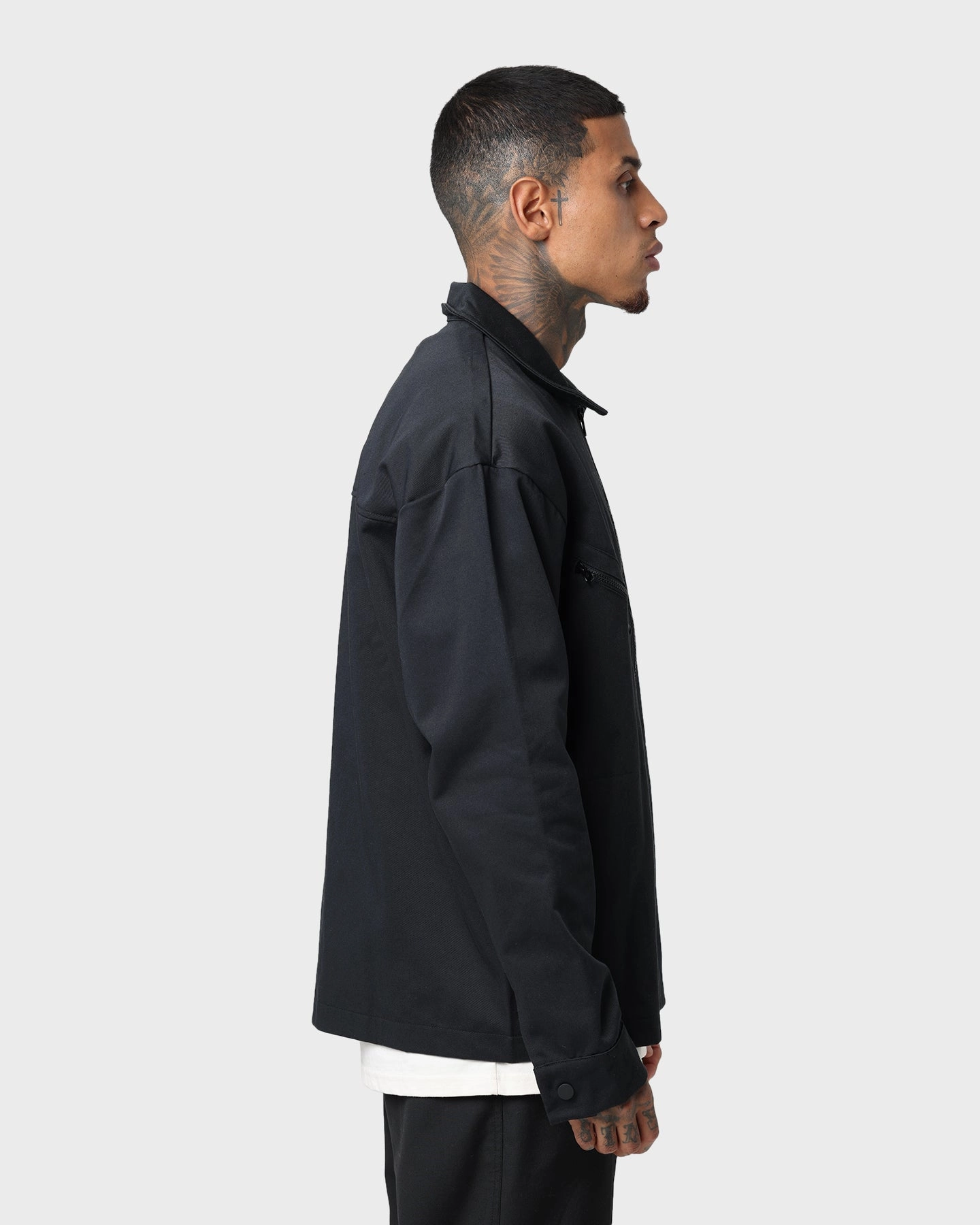 Adidas Trefoil Twill Blouson Jacket Black Observe Anti Pilling