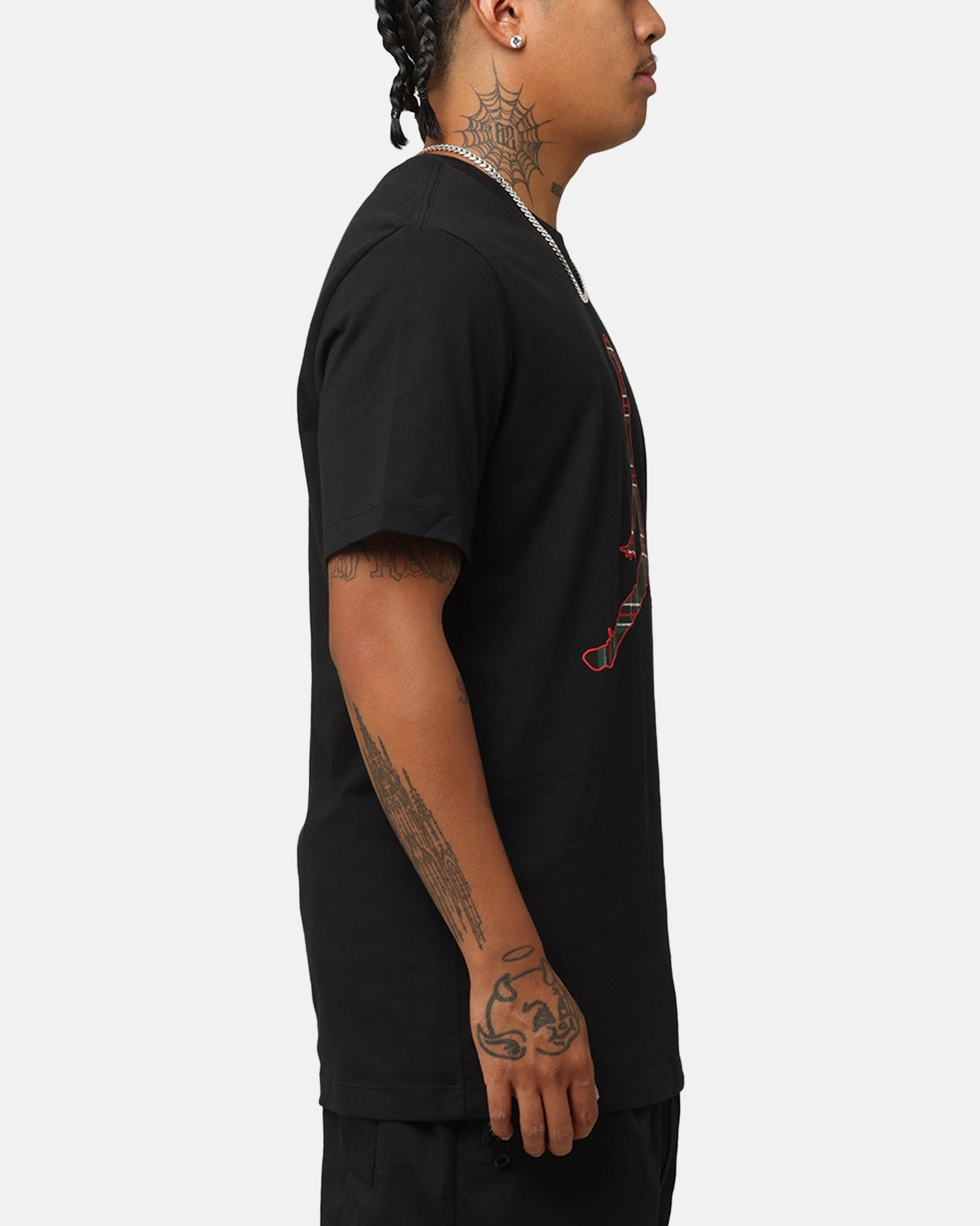 MultiPly Fabric Simple Fashion Jordan Flight Essentials Holiday Crewneck T-Shirt Black