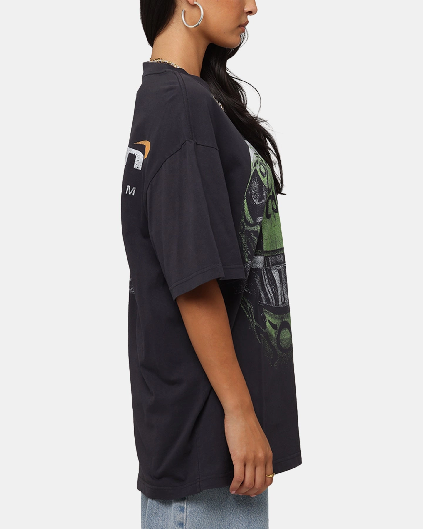 Mitchell & Ness X Mclaren Lando Norris Helmet T-Shirt Faded Black EasyCare Fabric Active Layer