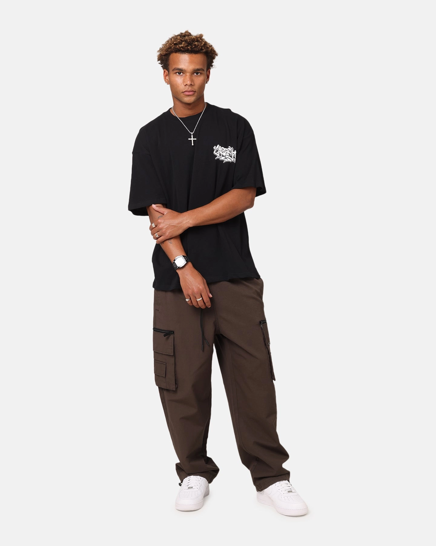 Carre Tactic Cargo Joggers Brown AntiSlipWaistband