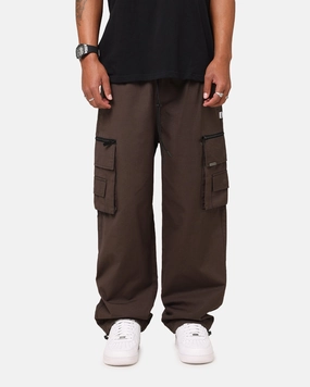 Carre Tactic Cargo Joggers Brown Practical Wear Non Slip Waist Grip