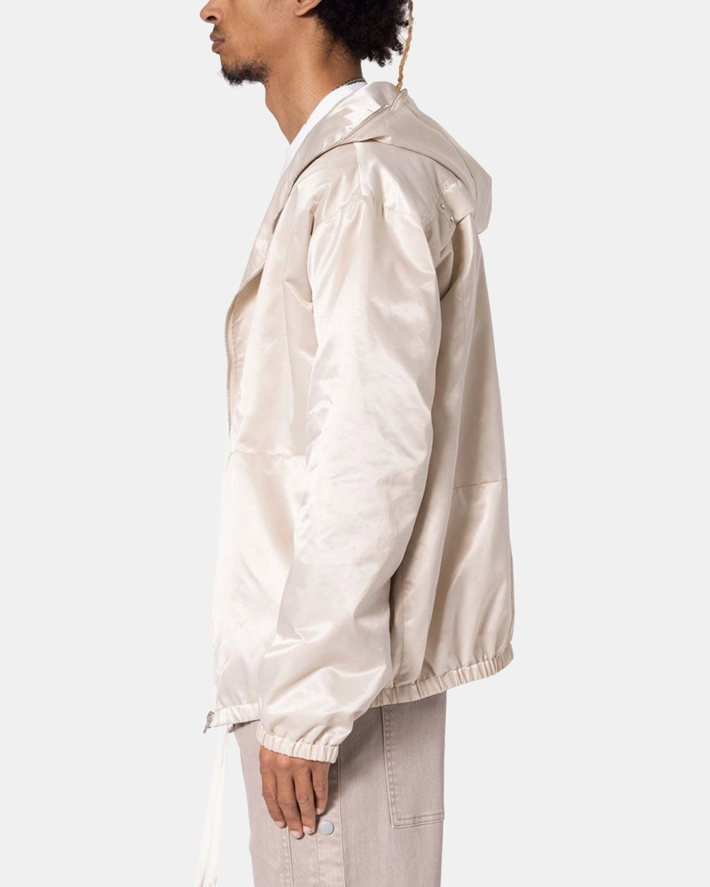 MNML Full Zip Paneled Fight Jacket Stone layering option LaserCut Ventilation Zones