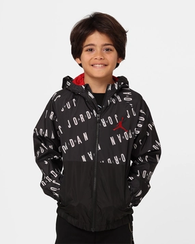 Seamless Integration Stroll Jordan Kids' Colour Block Windbreaker Jacket Black