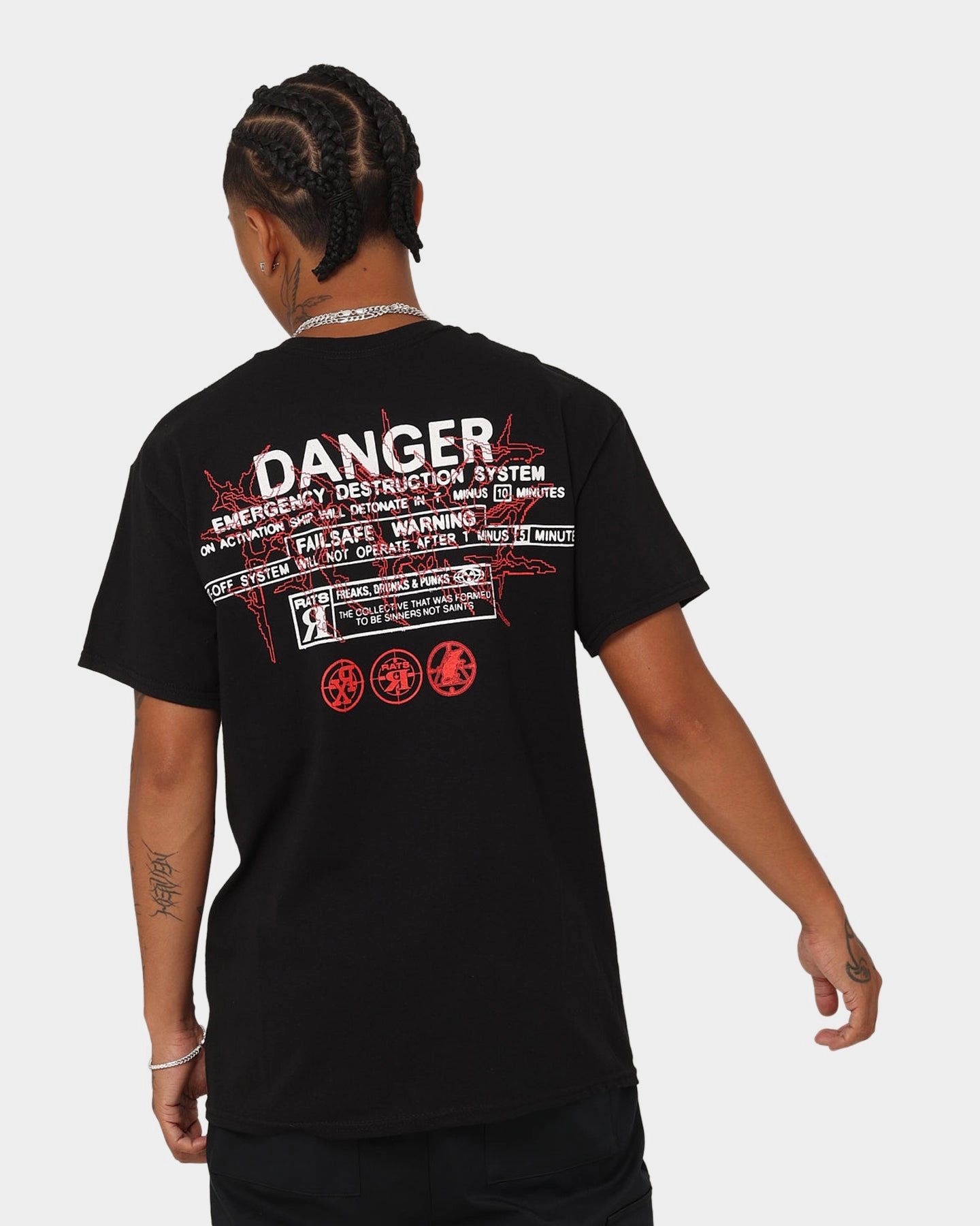 Rats Get Fat Without Warning T-Shirt Black Winter Layer