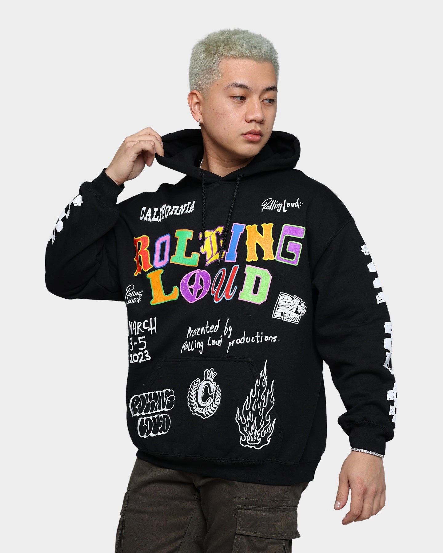 Rolling Loud Rolling Loud Line Up Hoodie Black Warm