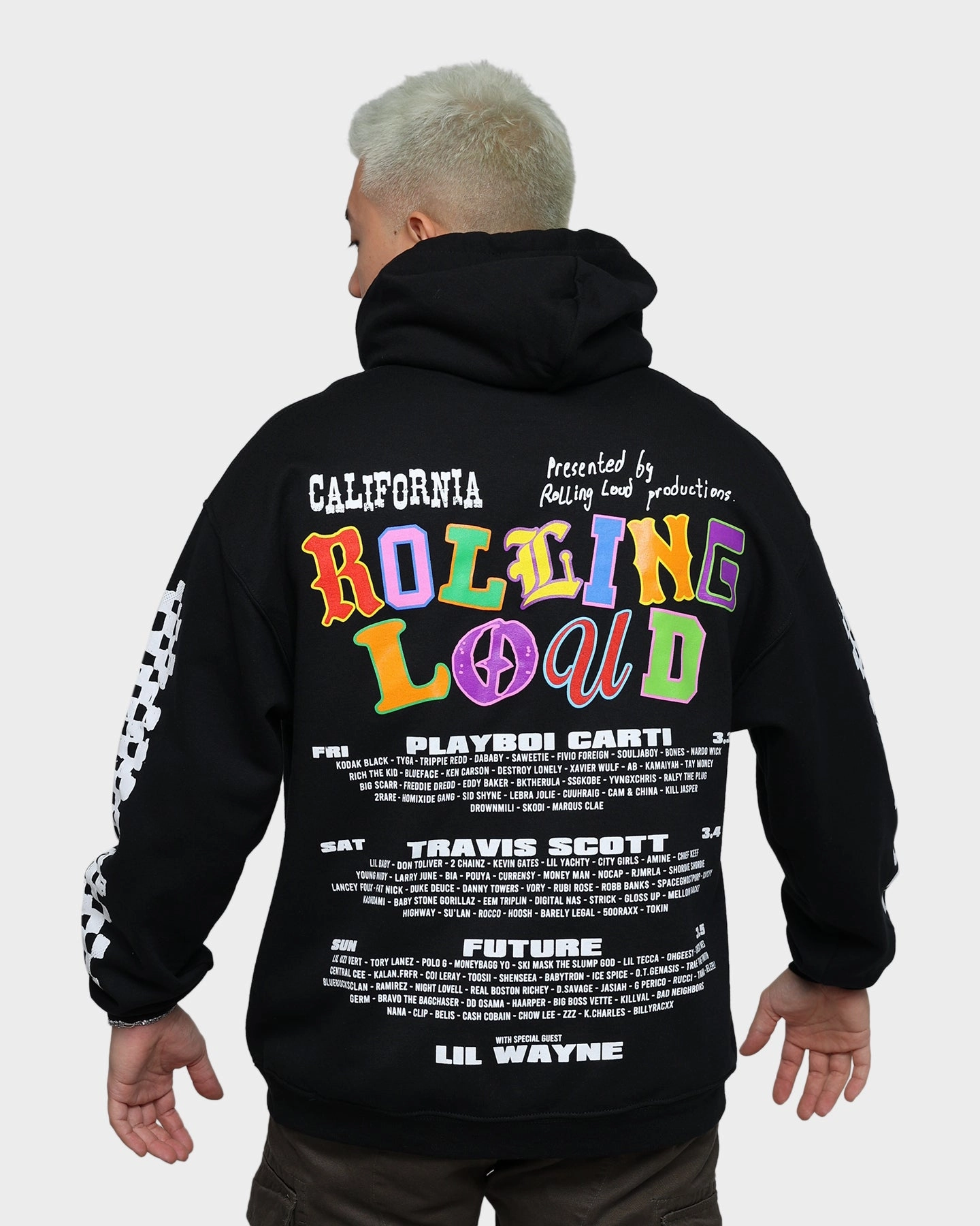 musicians Rolling Loud Rolling Loud Line Up Hoodie Black